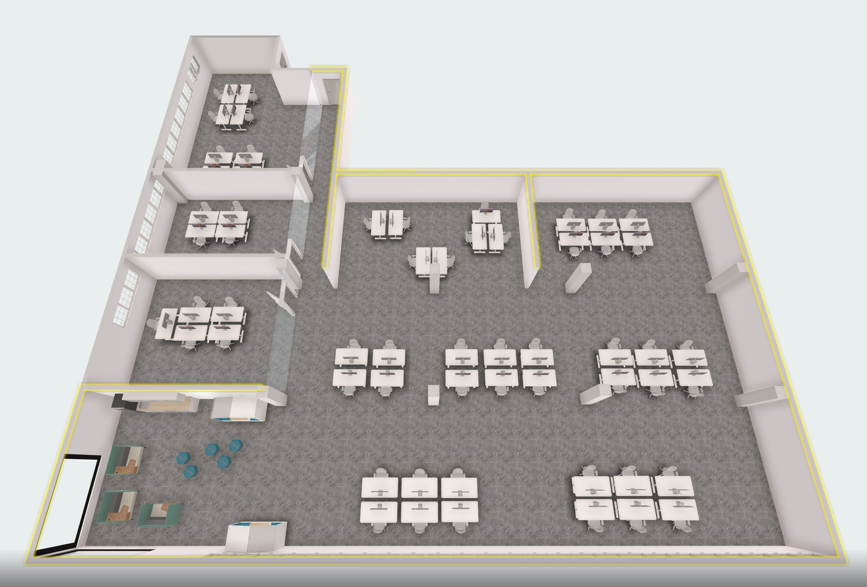 3D Ansicht (4 Räume)